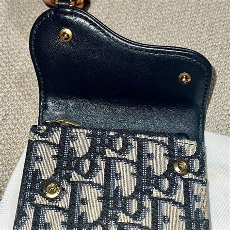 dior saddle lotus wallet blue dior oblique jacquard women